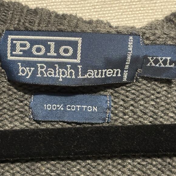VTG Polo Ralph Lauren Sweater Mens 2XL Cherokee Stripe Blue Red V Neck Pullover - Picture 4 of 8
